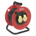 Sealey 25m Heavy-Duty Cable Reel with Thermal Trip 2 x 110V