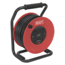 Sealey 50m Heavy-Duty Cable Reel with Thermal Trip 4 x 230V