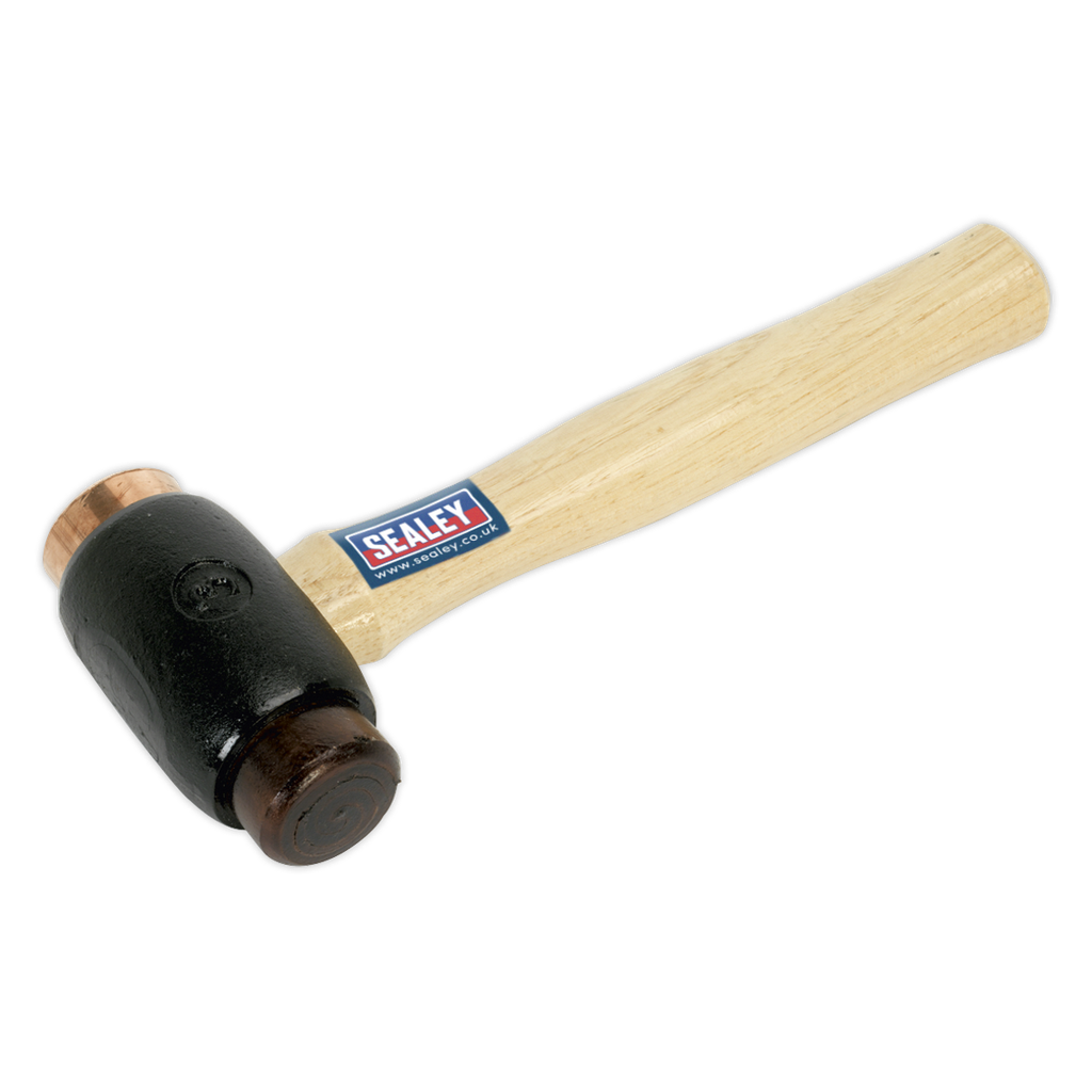 Sealey Premier Copper/Rawhide Faced Hammer with Hickory Shaft 3.5lb