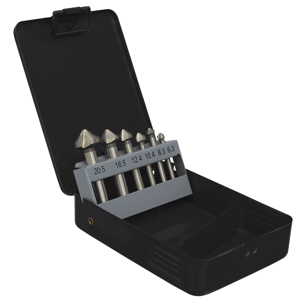 Sealey 90° Countersink Bit Set 3 x V Flutes 6pc
