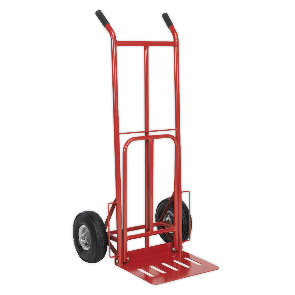 Sealey Folding Sack Truck with Pneumatic Tyres 250kg Capacity