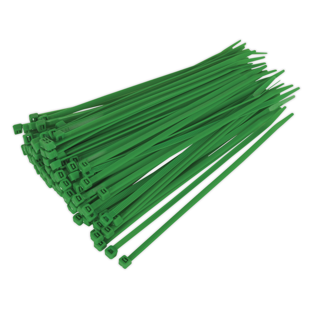 Sealey Cable Tie 200 x 4.4mm, Green - Pack of 100