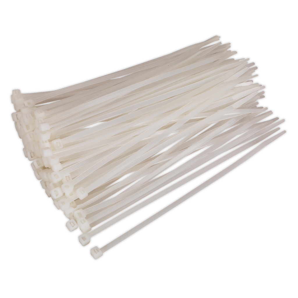 Cable Tie 200 x 4.8mm, White - Pack of 100