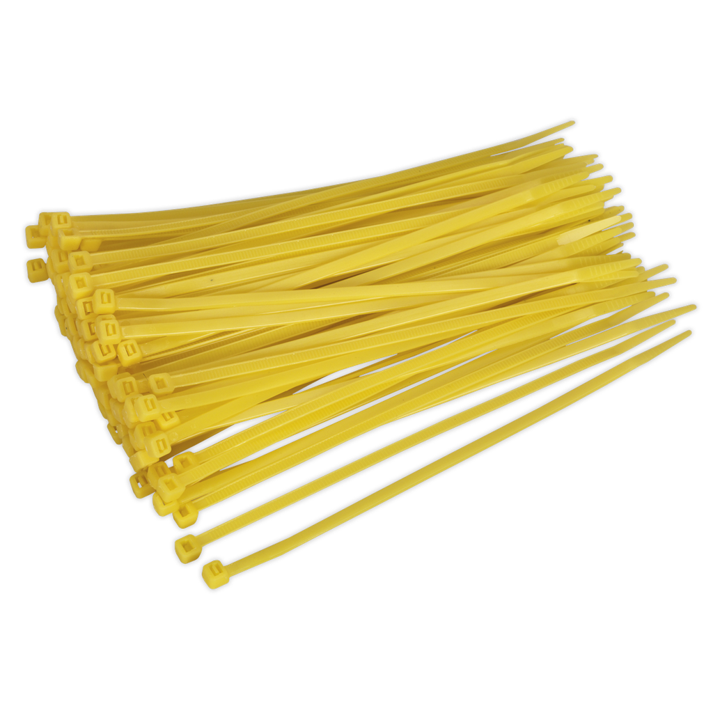 Sealey Cable Tie 200 x 4.4mm, Yellow - Pack of 100