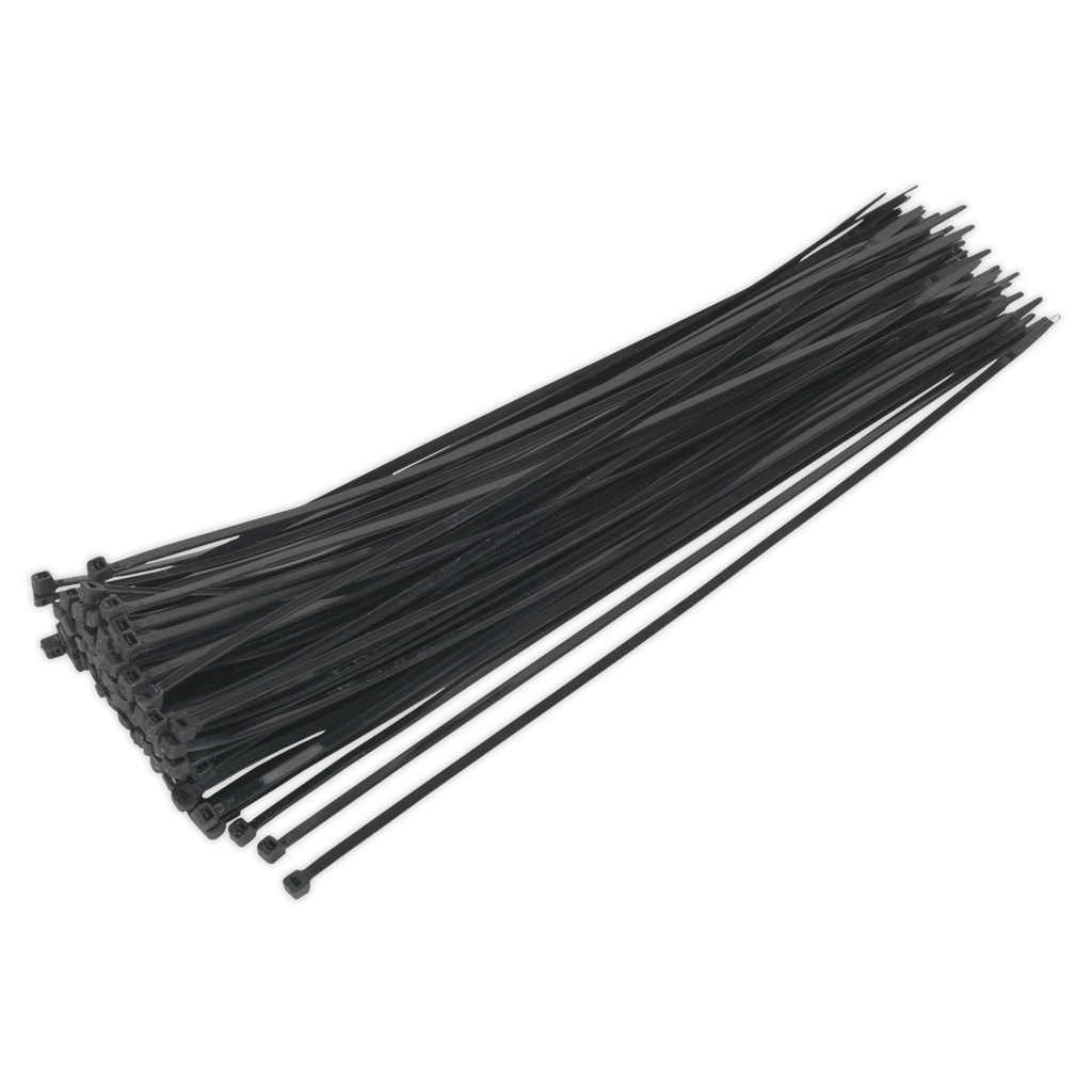 Cable Tie 380 x 4.8mm, Black - Pack of 100