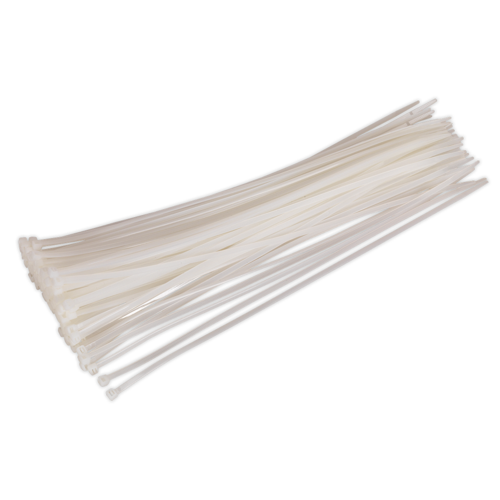 Sealey Cable Tie 380 x 4.8mm, White - Pack of 100