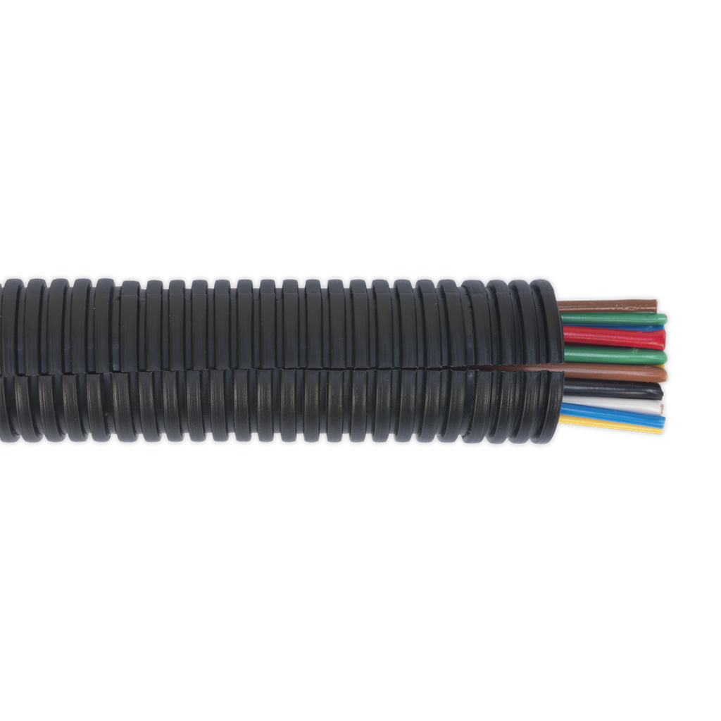 Sealey Split Convoluted Cable Sleeving Split 22-27mm 10m