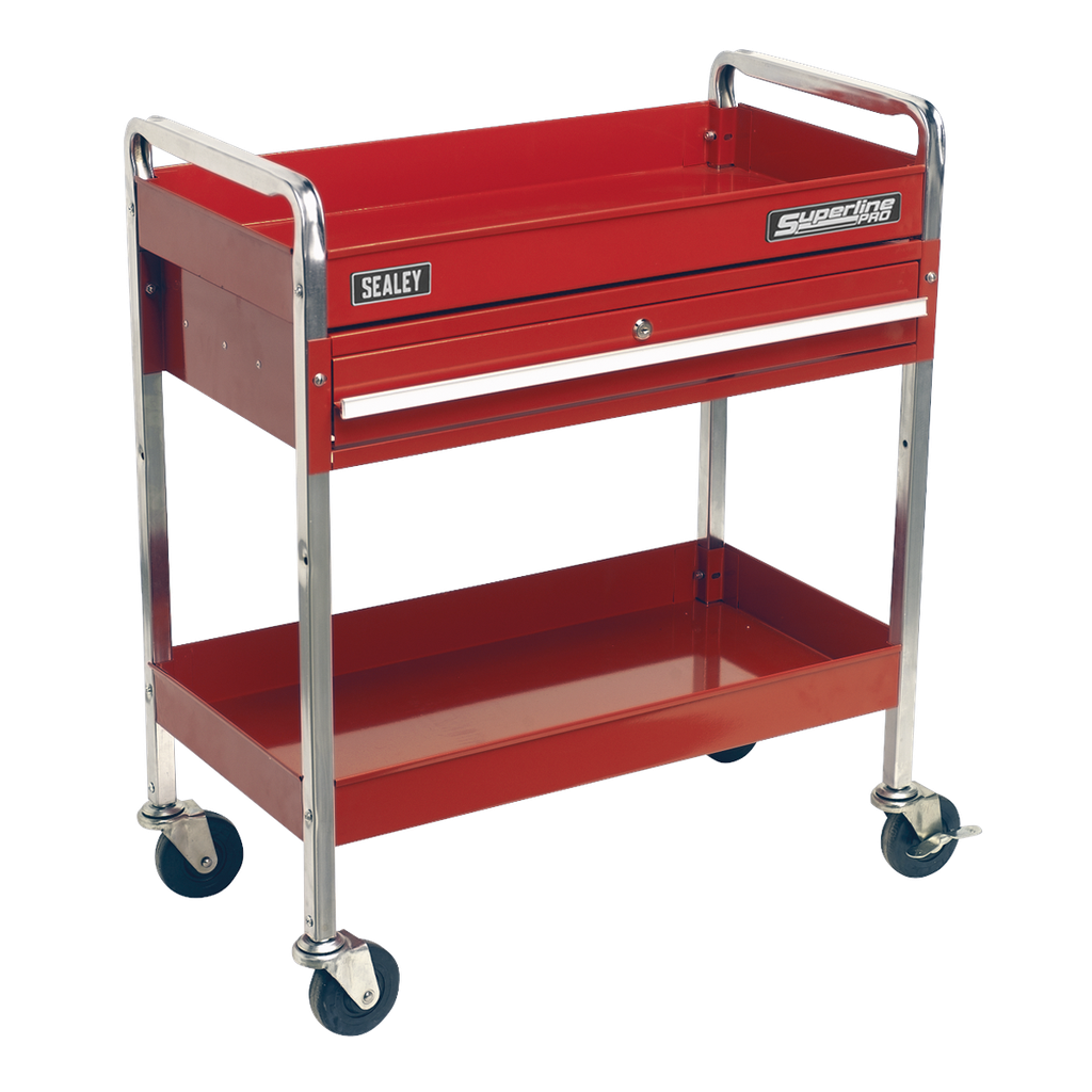 Superline PRO® Heavy-Duty Trolley with Lockable Drawer 2-Level