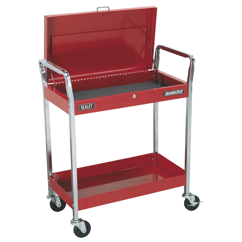 Superline PRO® Heavy-Duty Trolley with Lockable Top 2-Level