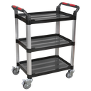 Sealey Composite Workshop Trolley 3-Level/3 Wall