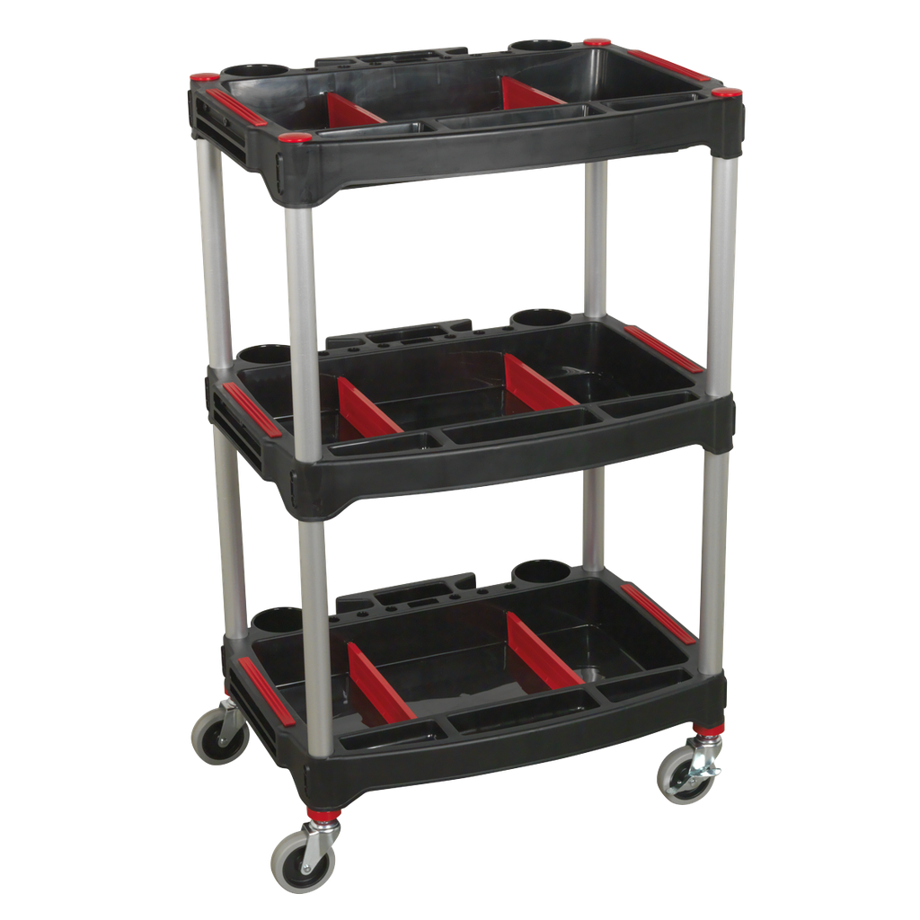 Sealey Composite Workshop Trolley with Parts Storage 3-Level