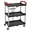 Folding Workshop Trolley 3-Level