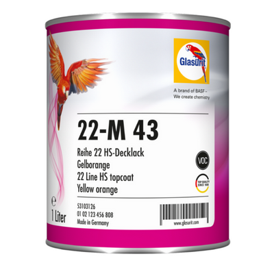1ltr Glasurit 22-M43 HS Yellow/Orange Base Tinter (Each)