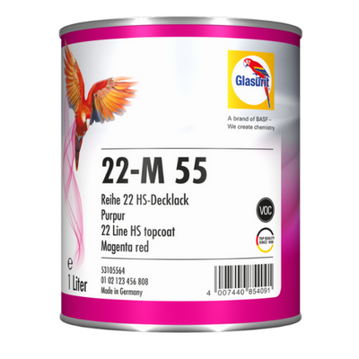 1ltr Glasurit 22-M55 HS Magenta Red Tinter (Each)