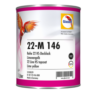 1ltr Glasurit 22-M146 Lemon Yellow Tiner (Each)