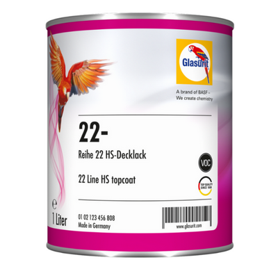 1ltr Glasurit 22-1235 HS 2K Topcoat Jet Black Tinter (Each)