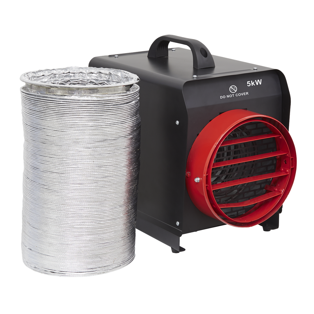 Sealey Industrial Fan Heater with Ducting 5kW