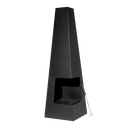 Dellonda Chiminea, Wood Burner, Heater for Outdoors W45cm x H150cm - Black Steel