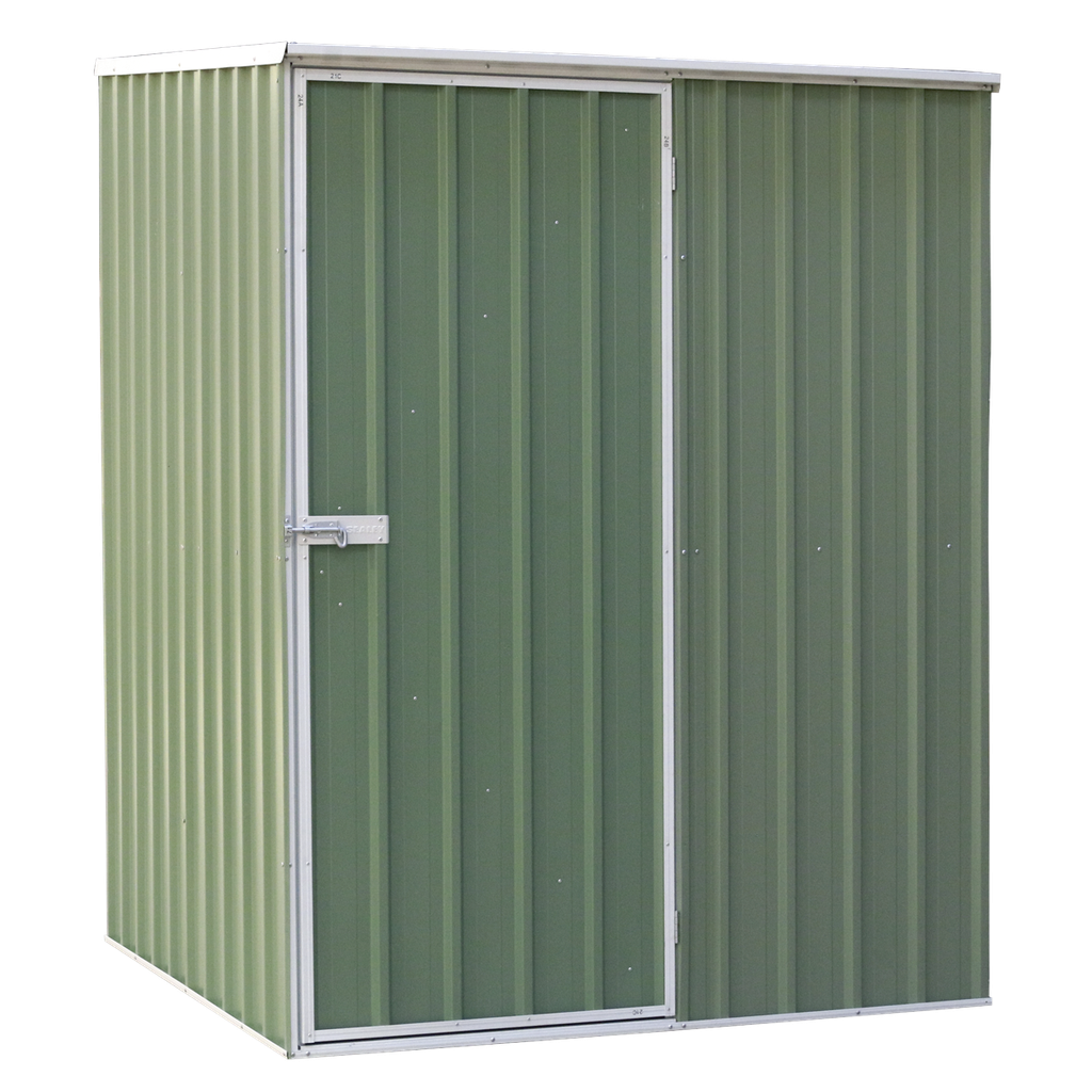 Dellonda Galvanized Steel Storage Shed with Pent Style Roof 151 x 151 x 200cm - Green