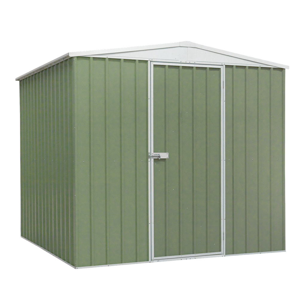 Dellonda Galvanized Steel Storage Shed with Apex Style Roof 230 x 230 x 220cm - Green
