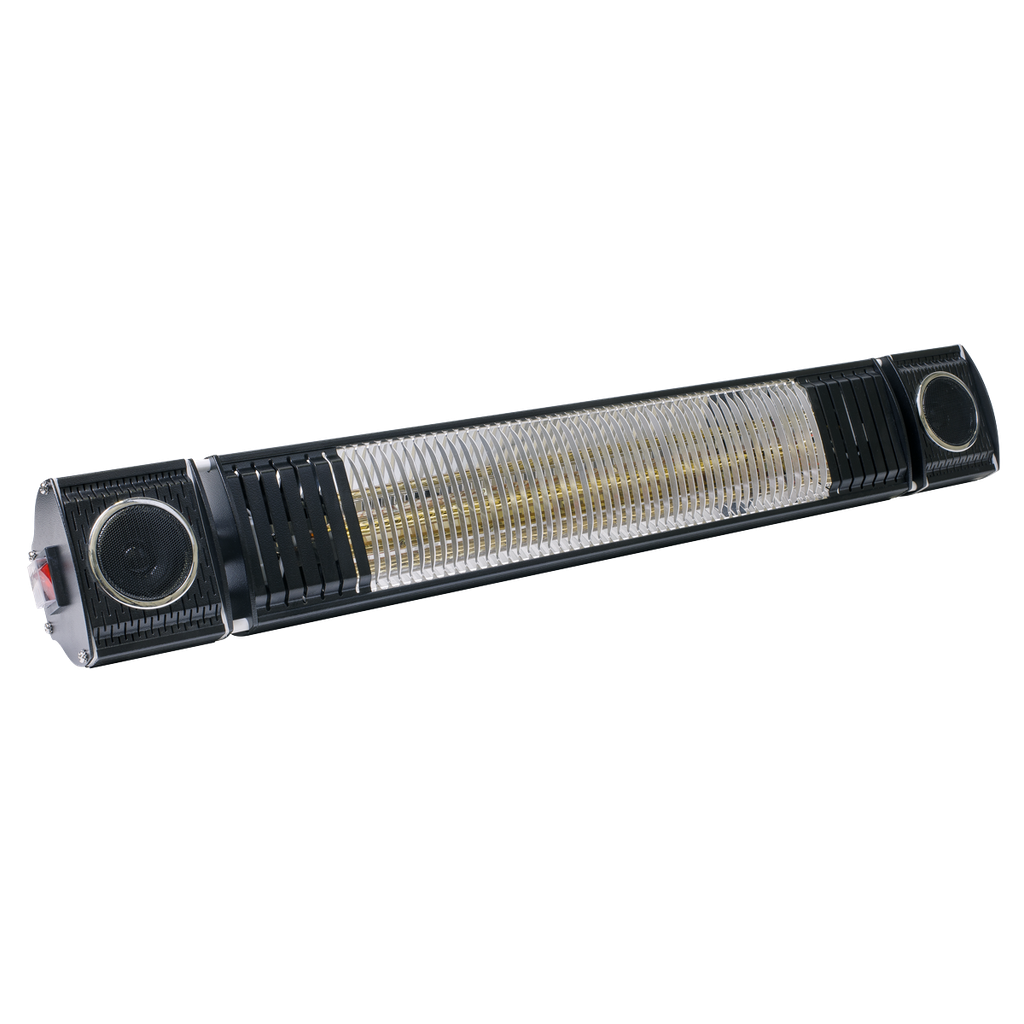 Dellonda Infrared Outdoor 2000W Patio Heater with Speakers, Black