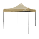Dellonda Premium 3 x 3m Pop-Up Gazebo, PVC Coated, Water-Resistant Fabric, Supplied with Carry Bag, Rope, Stakes & Weight Bags - Beige Canopy