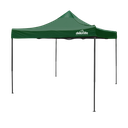 Dellonda Premium 3 x 3m Pop-Up Gazebo, PVC Coated, Water-Resistant Fabric, Supplied with Carry Bag, Rope, Stakes & Weight Bags - Dark Green Canopy