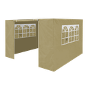 Sealey Dellonda Premium Gazebo/Marquee Side Walls/Doors/Windows, Fits 3 x 3m Models - Beige
