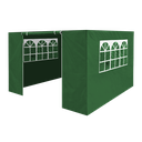Dellonda Premium Gazebo/Marquee Side Walls/Doors/Windows, Fits 3 x 3m Models - Dark Green