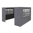 Sealey Dellonda Premium Gazebo/Marquee Side Walls/Doors/Windows, Fits 3 x 3m Models - Grey