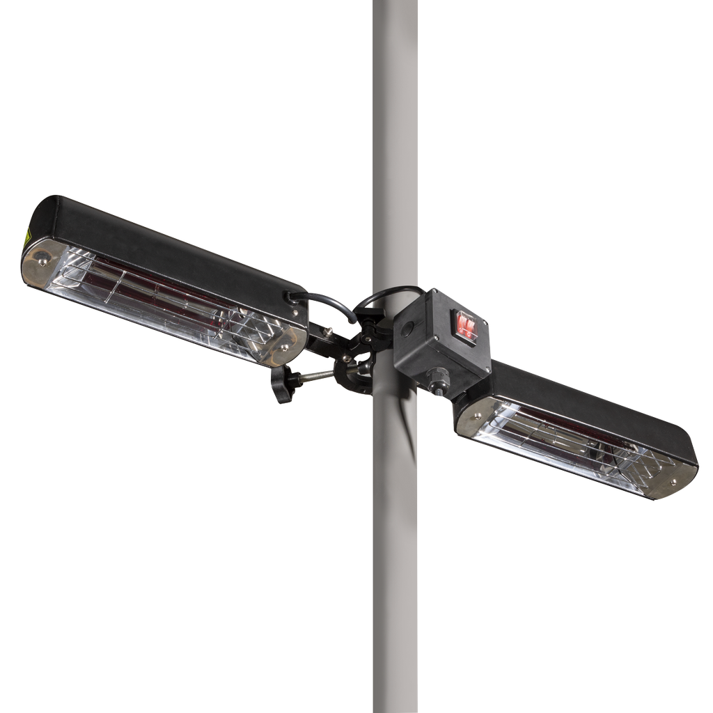 Sealey Dellonda Folding Parasol/Gazebo/Patio Outdoor Infrared Heater, Two Panels, Extra Long 5M Cable, 1600W