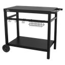 Dellonda Plancha Trolley with Utensil Holder - Black