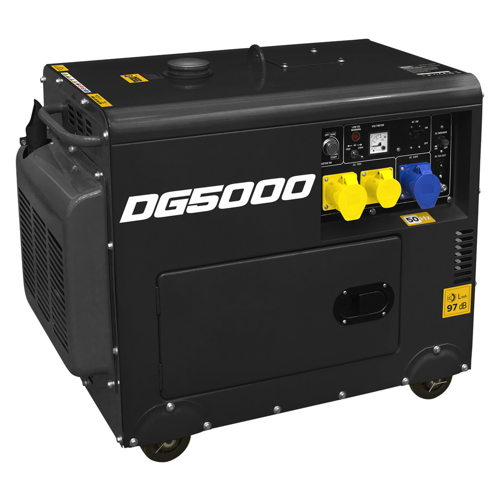 Sealey 5000W Generator 4-Stroke Engine 110/230V