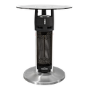 Dellonda Bistro Table with 1200W Heater, 65cm, Black/Stainless Steel