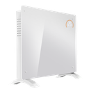 Baridi Electric Glass Panel Heater, 1500W, Thermostat Controlled 24Hr 7 Day Timer, Wi-Fi Enabled, Remote Control, White