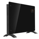 Baridi Electric Glass Panel Heater, 2000W, Thermostat Controlled Radiator with 24Hr 7 Day Timer, Wi-Fi Enabled, Remote Control, Black