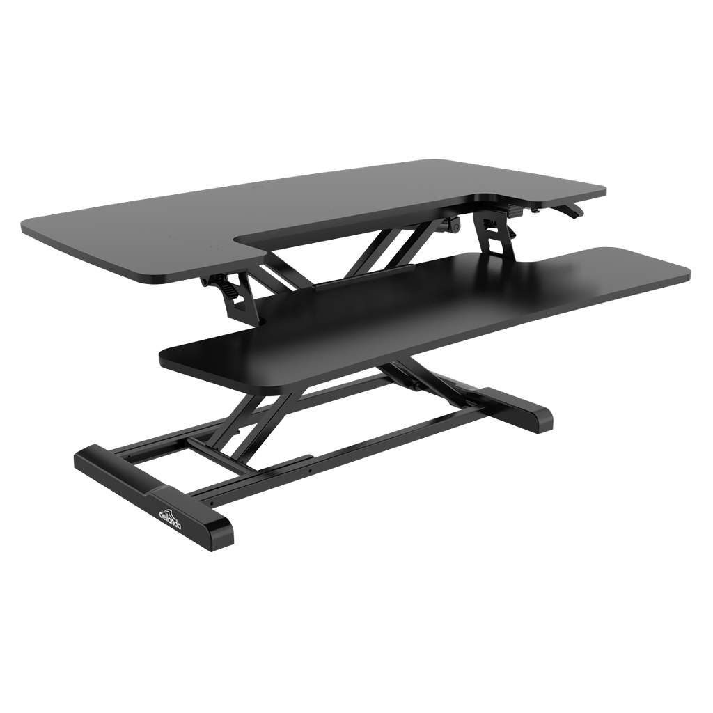 Dellonda 89cm Adjustable-Height Standing Desk Riser 15kg Capacity