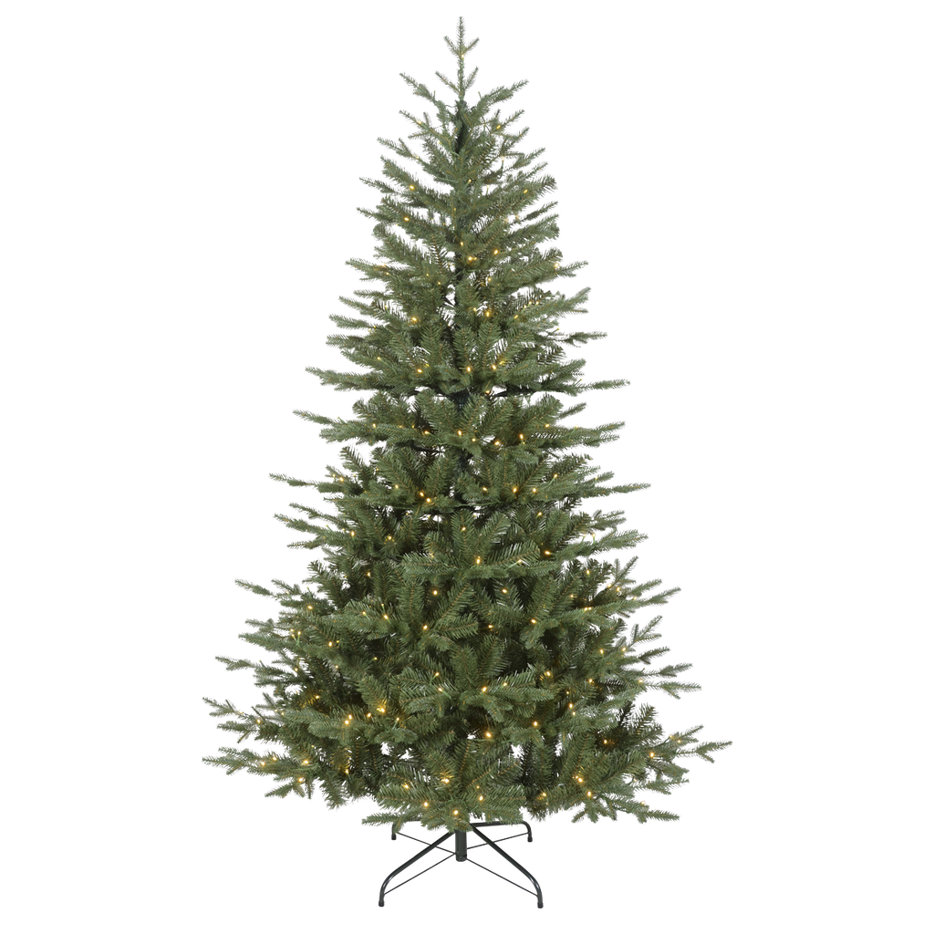 Dellonda Pre-Lit Hinged Christmas Tree with 270 Warm White LED Lights 6ft(180cm)