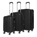 Dellonda Lightweight ABS Luggage Set with TSA Lock - Black