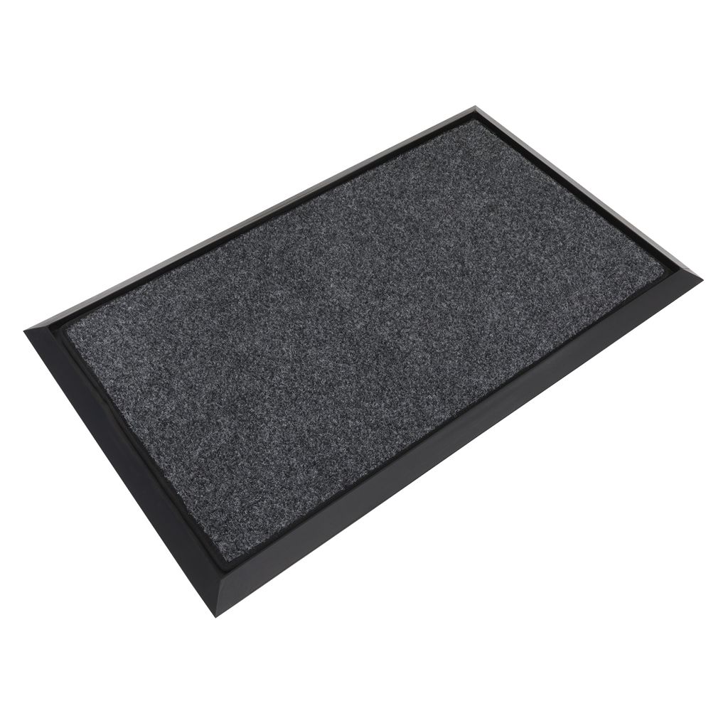 Sealey Rubber Disinfection Mat with Removable Polyester Carpet 450 x 750mm