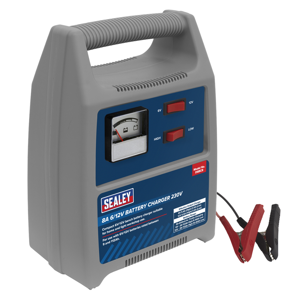 Sealey 6/12V Battery Charger 8A 230V