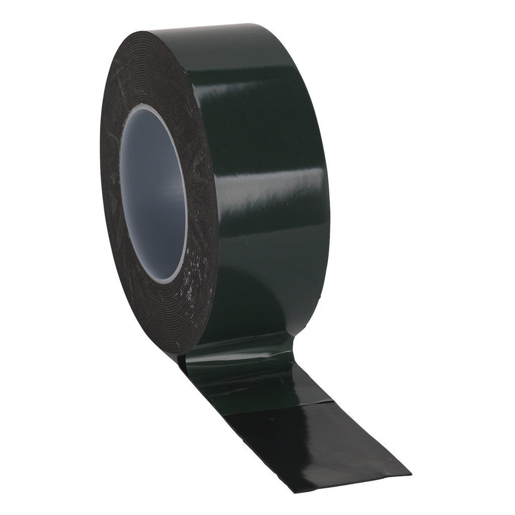 Sealey Double-Sided Adhesive Foam Tape 50mm x 10m - Green Backing