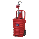 Mobile Dispensing Tank with Oil Rotary Pump 55L - Red
