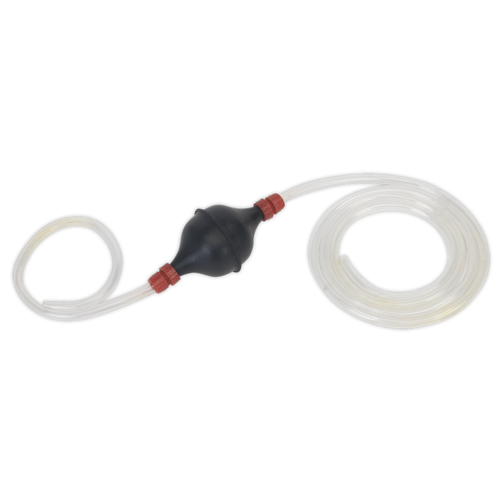 Sealey Emergency Fuel Transfer Syphon Pump for Petrol/Diesel/Water/Low Viscosity Fluids 1.7m Hose