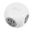 Sealey 1.4m Extension Cable Cube & Wireless Charging Pad 3 x 230