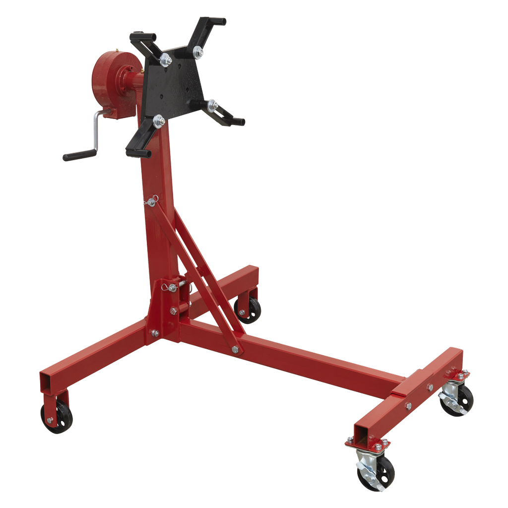 Sealey Folding 360º Rotating Engine Stand with Geared Handle Drive 450kg Capacity