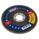 Sealey 115mm Aluminium Oxide Flap Disc 60Grit 22mm Bore