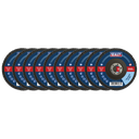Sealey 115mm Zirconium Flap Discs Assorted Grit 22mm Bore - Pack of 10