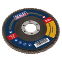 Sealey 125mm Aluminium Oxide Flap Disc 120Grit 22mm Bore
