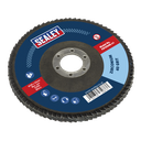 Sealey 125mm Zirconium Flap Disc 40Grit 22mm Bore